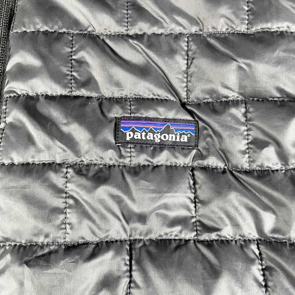 Patagonia Nano Puff Vest Mens L Gray Puffer Primaloft Insulated Packable Zip - Picture 12 of 16